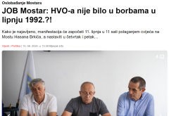 HRS: Tko je oslobodio Mostar 1992. čitajte u Mostarskom jutru